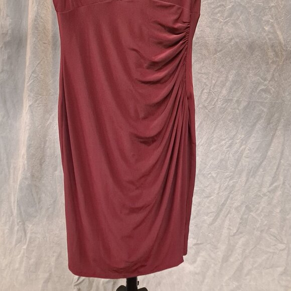 American Living Burgundy Dress Size 12 - Picture 4 of 6